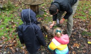 Kids at Bug hunt at Holy Trinity School's Nature Club