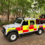 Photo of a Land Rover used by the Surrey Fire & Rescue Service.