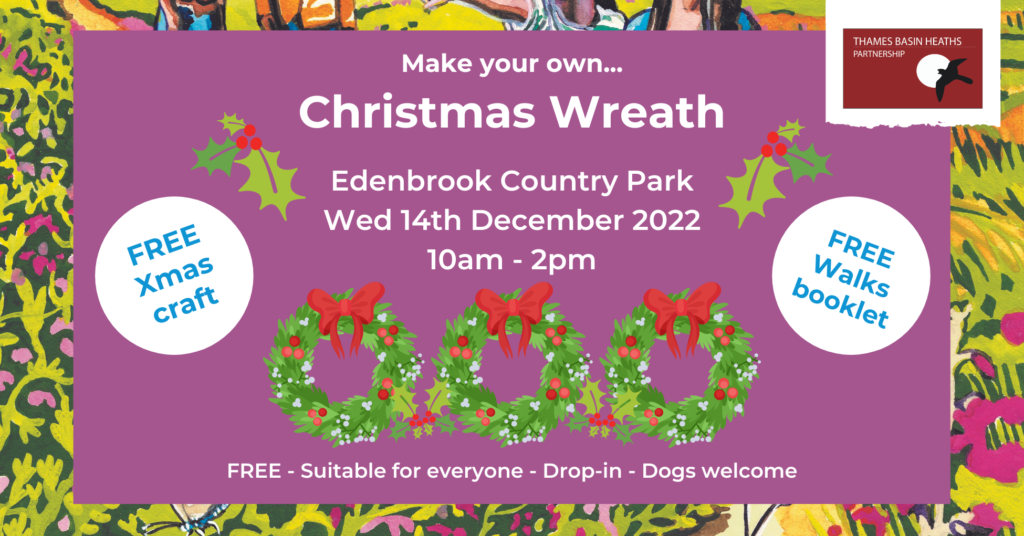 Pretty poster advertising the wreath making event