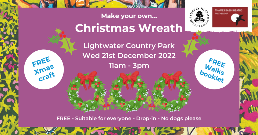 Pretty poster advertising the wreath making event