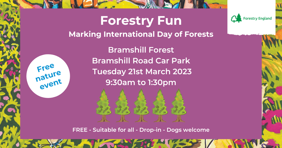 Attractive poster with drawings of trees to advertise the event.