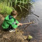 A child pond dipping.